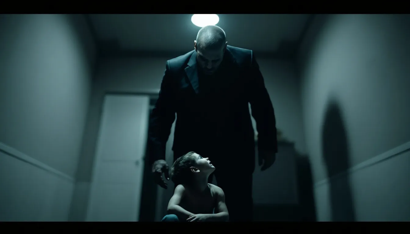 A visual representation of a narcissistic parent exerting dominance over their child.