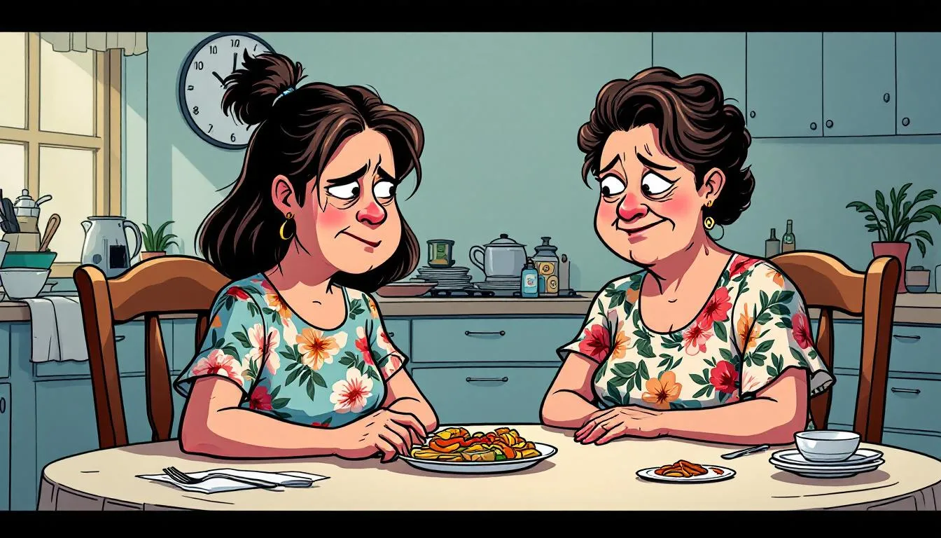 A visual representation of emotional turmoil caused by a narcissistic mother-in-law.