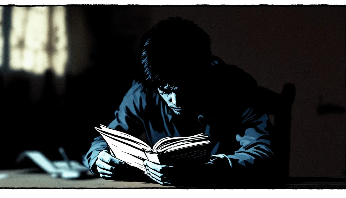 An expert's quote on psychological abuse, depicted with a blurred image of a thoughtful individual reading.