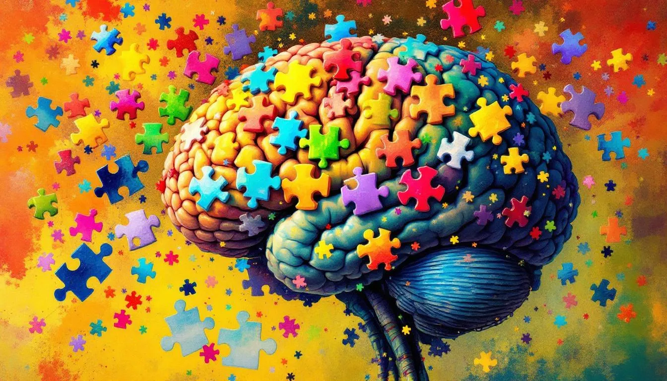 A brain illustration highlighting psychological aspects of compartmentalization.