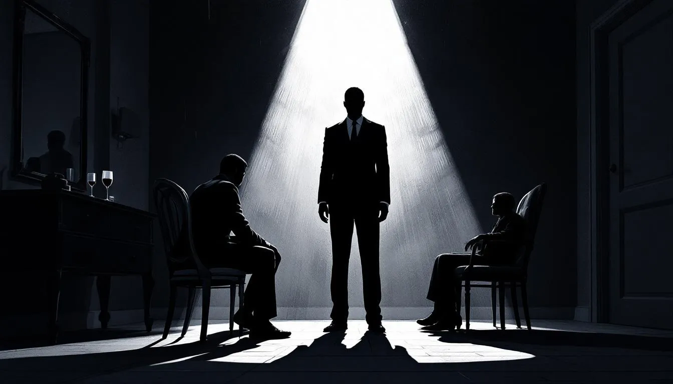 An illustration showing common tactics used by narcissist con artists.