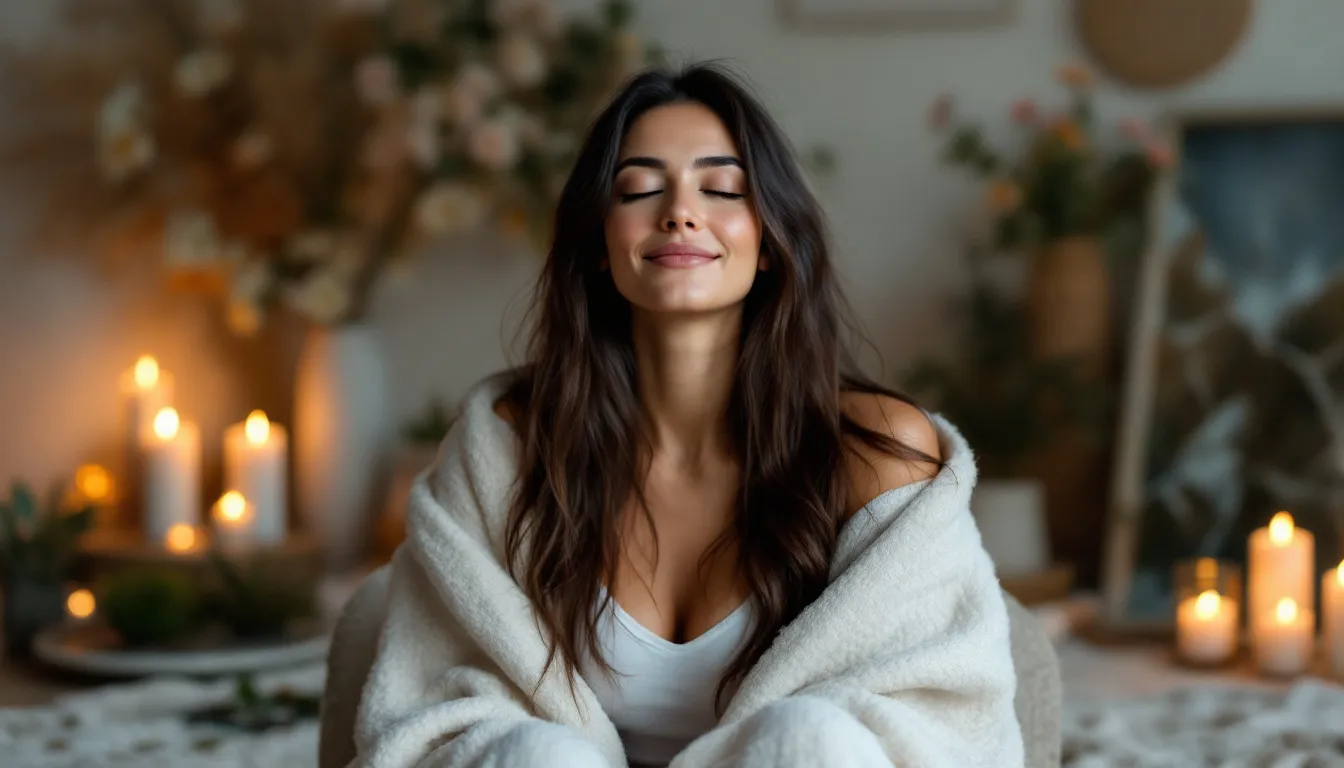 A woman practicing self-care to protect her mental health during divorce.