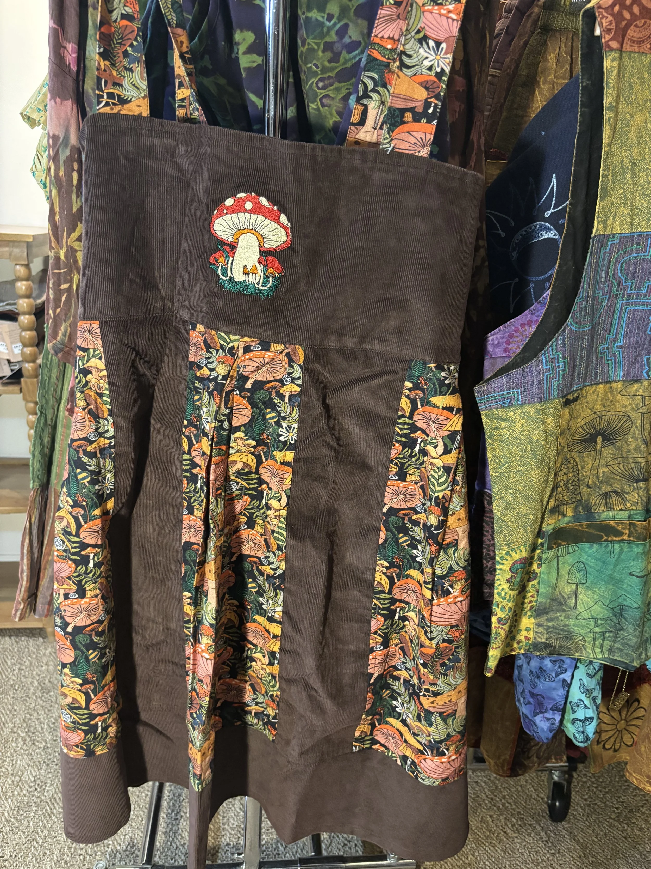 Garden Mushroom Corduroy Dress