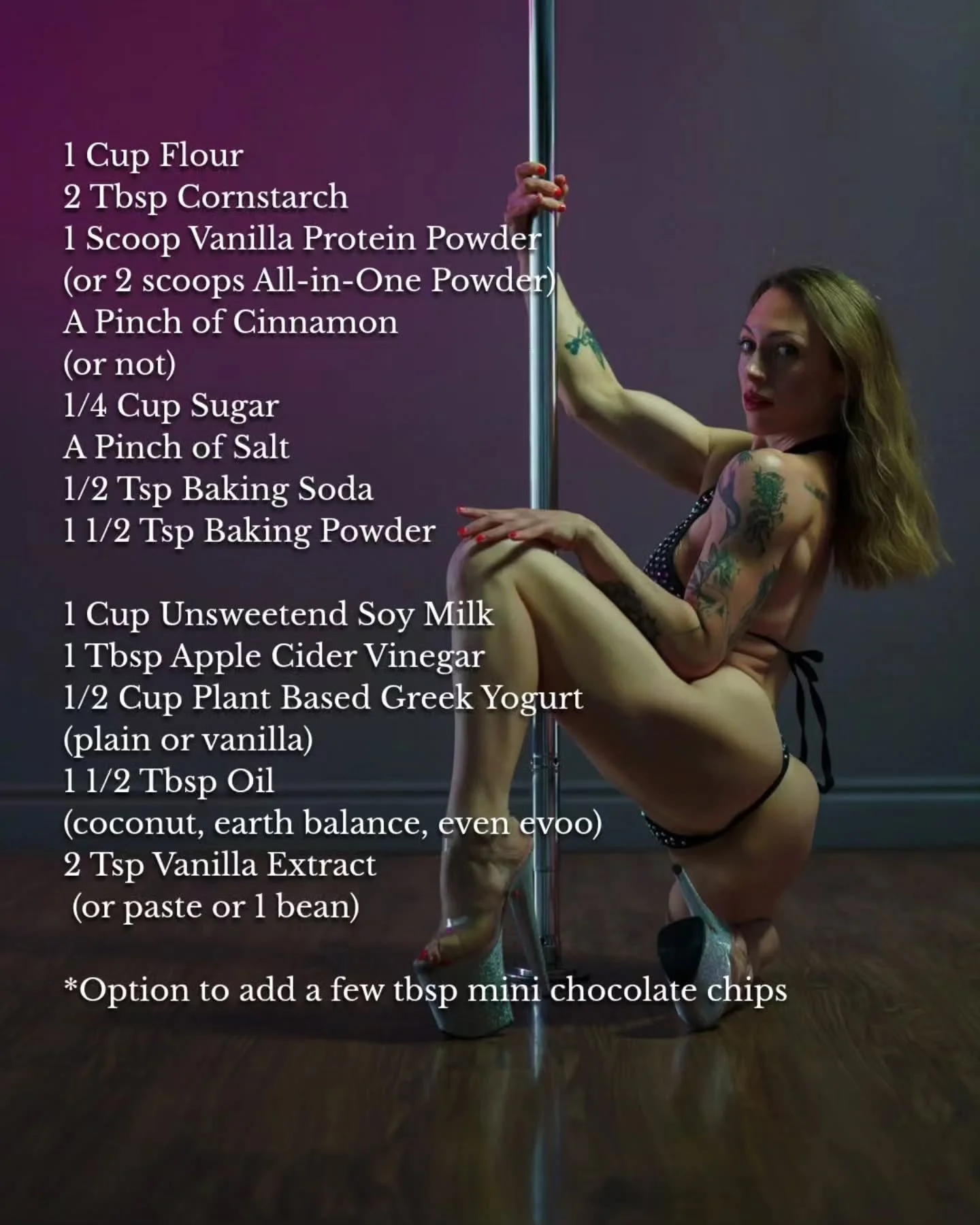 🧁💪 If you want a more delicious version try doubling the oil and sugar 😋