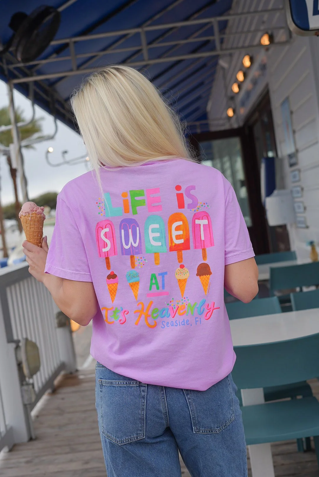 Neon Violet “Life is Sweet” It’s Heavenly T-Shirt