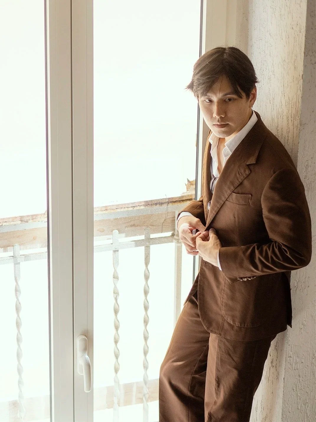 Bespoke Brown Cotton Suit