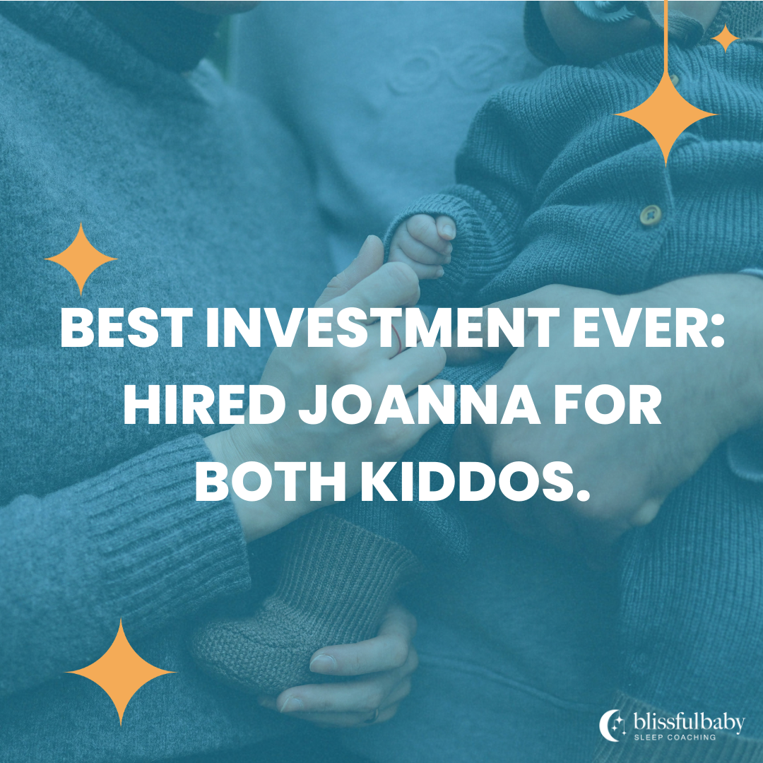 Parent holding baby’s hand during a gentle sleep coaching success story for two children.