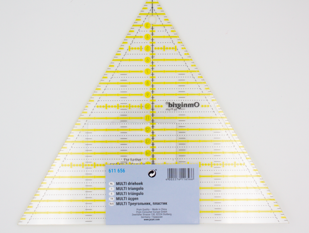 Set 2 Righelli Trasparenti Per Patchwork E Cucito – 15x30 Cm E 15x15 Cm, Con Indicazioni Angoli 30° 45° 60°, In Acrilico