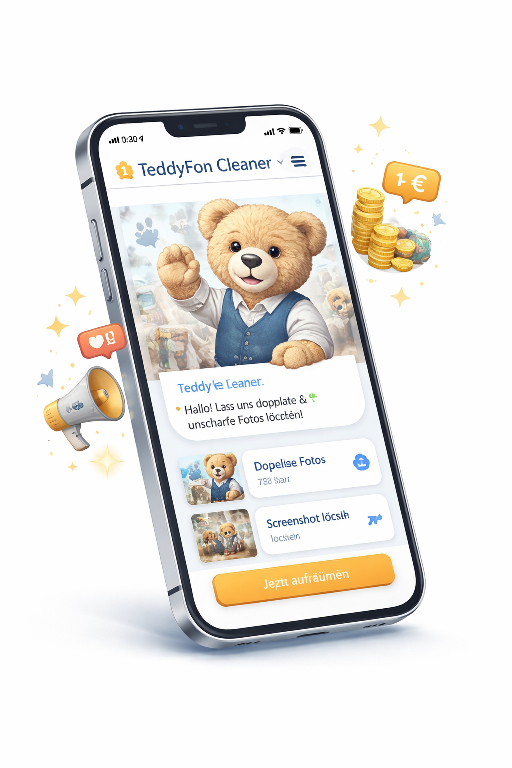 Smartphone Mockup mit App Screen