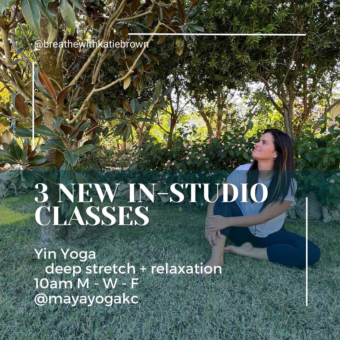 I&rsquo;ve been teasing this for a while now&hellip;

3 new opportunities to zen out for those of you here in KC! 

@mayayogakc has held my deep stretch and admiration from the beginning of my yoga journey and I am honored to be officially joining th