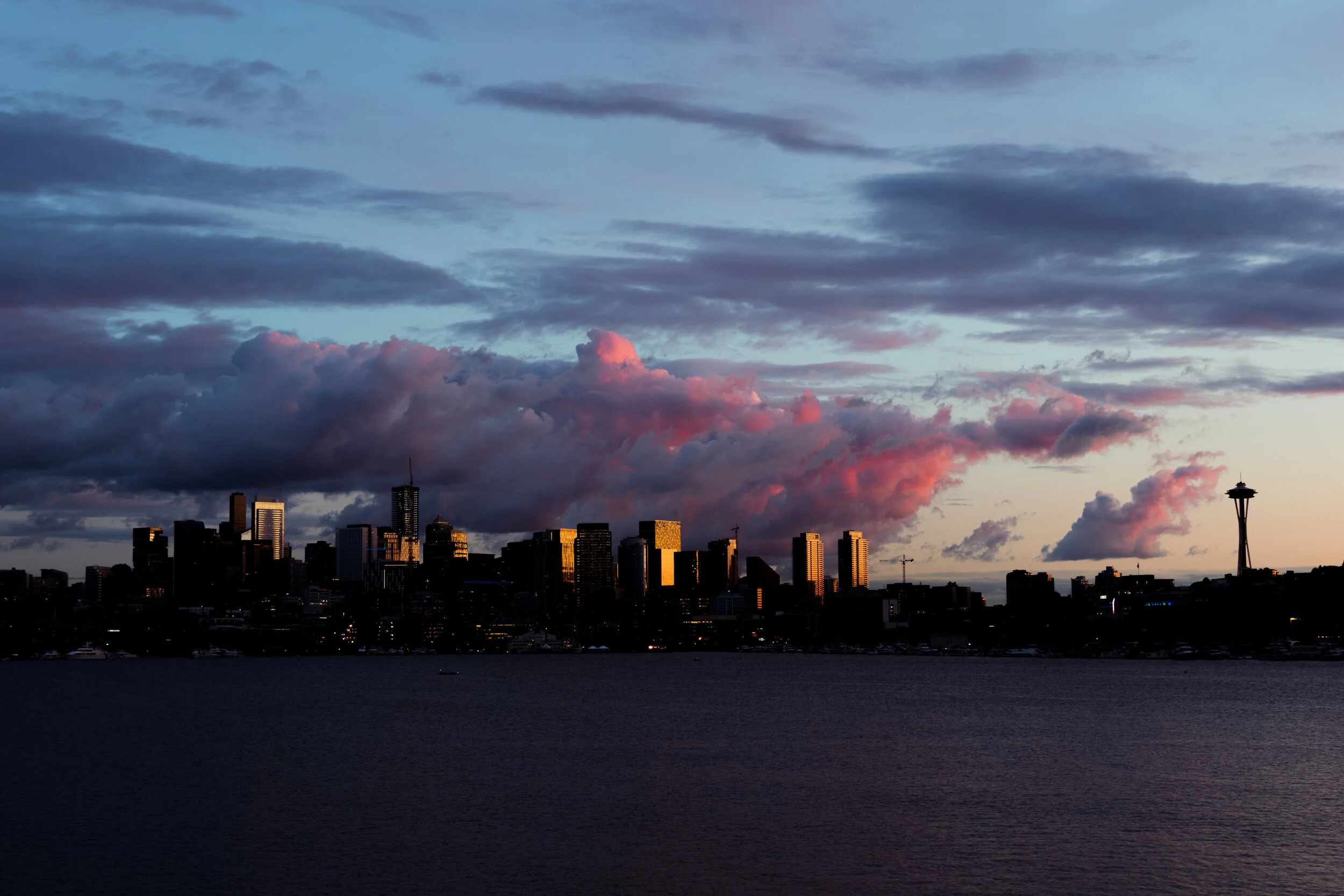 A September sunset as seen from Gasworks Park.
