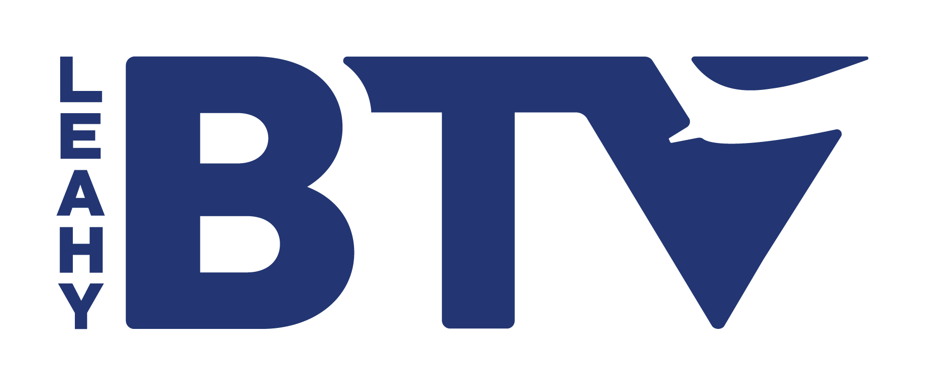 The PBS logo in blue with a stylized eye shape above. The word 'LEARNY' appears vertically next to a large letter B, with 'PBS' in bold and a triangle shape to the right.