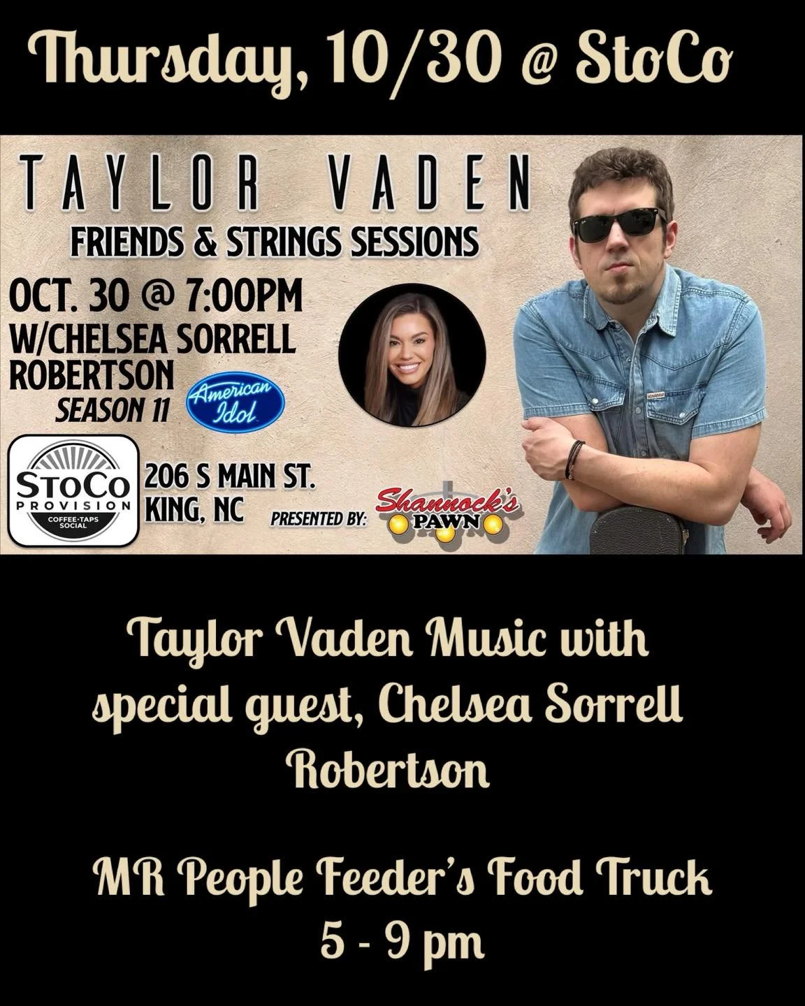 🎃👻It&rsquo;s Halloween Week and we are read for you! We can&rsquo;t wait to celebrate with you!

🎃Thursday, 10/30: Taylor Vaden Music and Chelsea Sorrell with MR People Feeder Food Truck
👻Friday, 10/31: Trick or Treat with King Chamber of Commerc