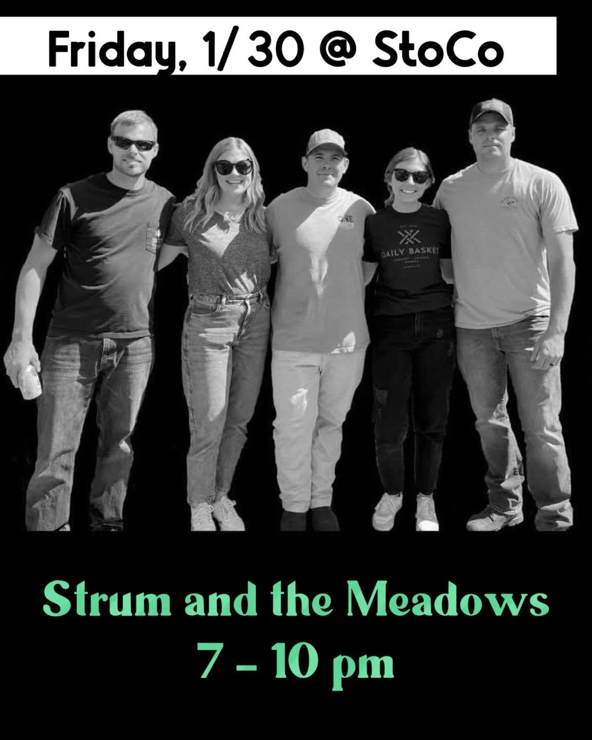 Friday!!! We made it!!🤪 Open normal hours today. ☕️

Come on out tonight for Strum and the Meadows!! Jamming a little earlier at 7 pm.  This is only one of 2 shows they will be doing at StoCo this year so you don&rsquo;t want to miss is!! 

Bust out