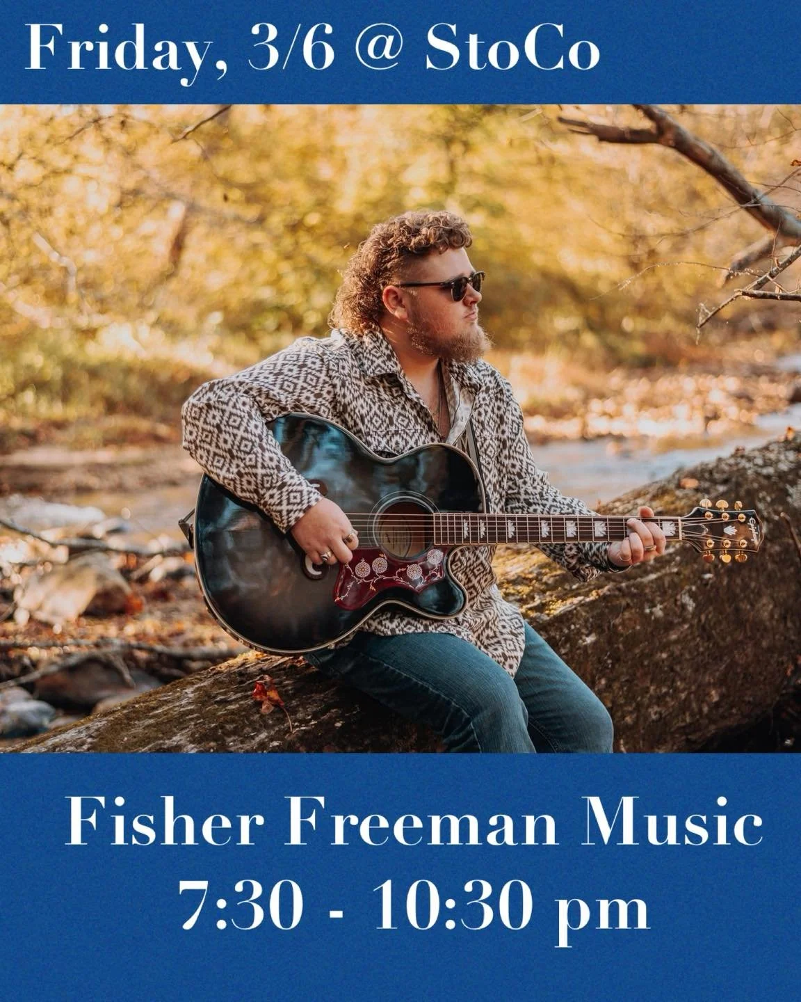 Friday night!! Fisher Freeman Music jamming at 7:30!!