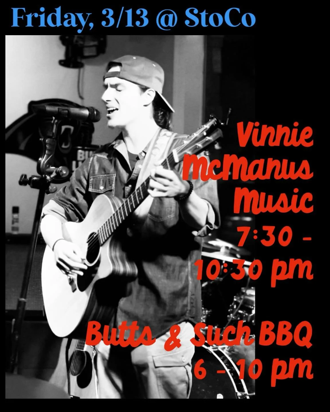 Friday! We made it! While it seems like winter is back, it&rsquo;s cozy in here! Join us tonight for music with local musician Vinnie McManus  and delicious dinner with Butts &amp; Such BBQ. 

We can&rsquo;t wait to celebrate the weekend with you!🍻?
