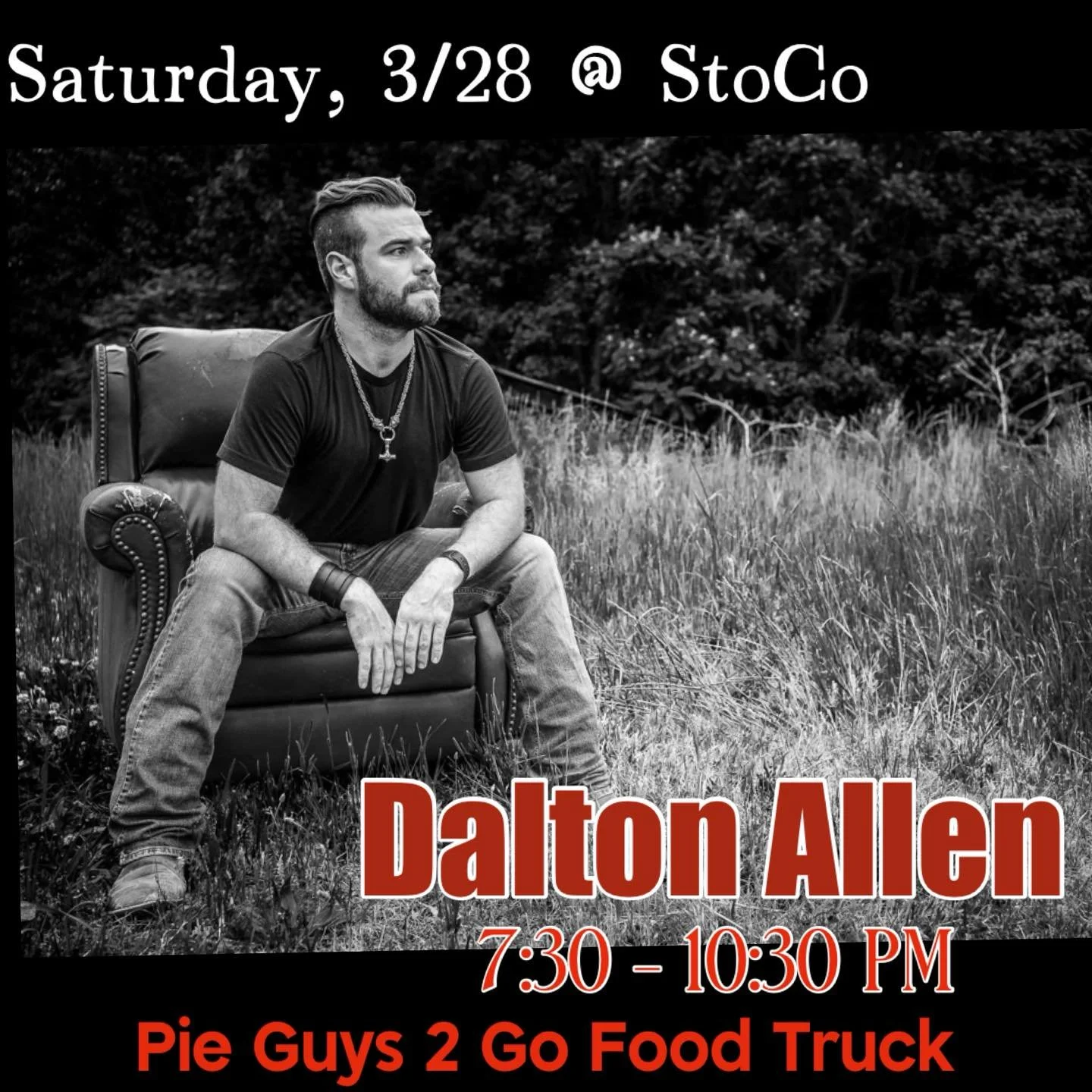 Hello, Sunny Saturday!☀️Warm up with a coffee today and cold bevvy tonight! Last weekend for our March Specials.☕️☕️🍀

Tonight! dalton_allen_music will be playing at 7:30.  pieguys2go will be serving up hot pizza!! 

See ya soon!!🎉