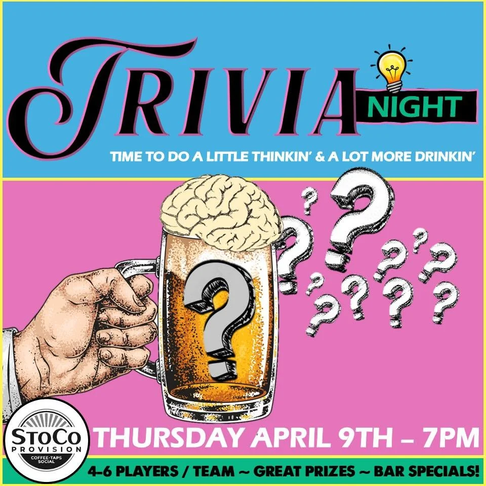 Oh hey, Thursday! That was fast!☀️☀️

Join us tonight for Trivia Night! Often challenging; always fun!! 7 pm! 

Try our new app and curbside pick-up! Use the code below for a discount!

See you soon!