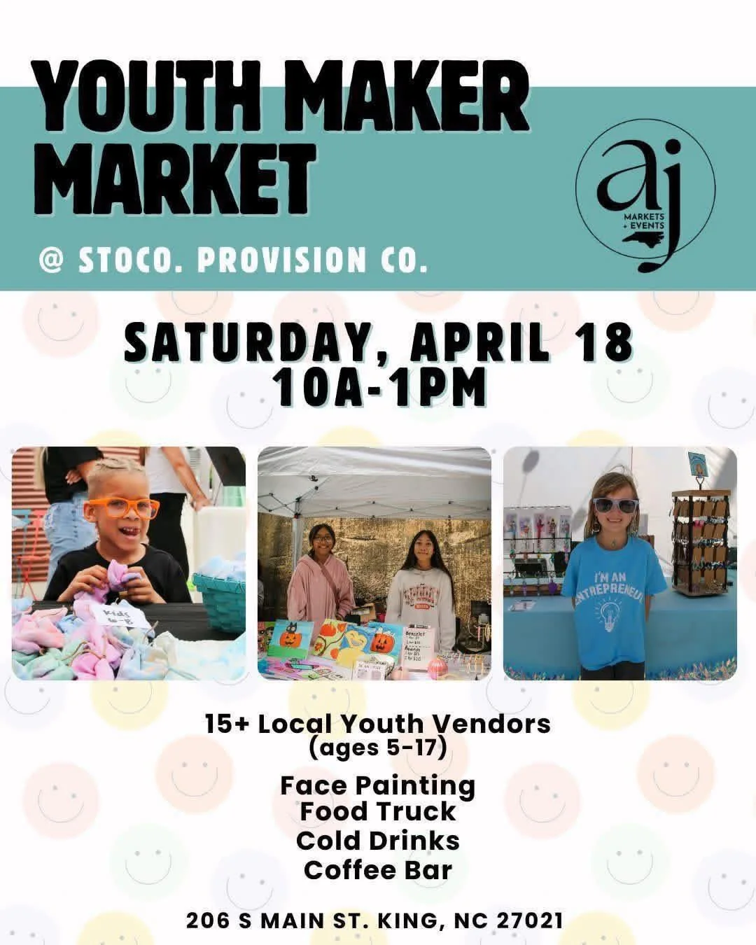 We are getting excited about our Youth Maker Market on Saturday, 4/18! Make plans to join us to support our young entrepreneurs! 10 am to 1 pm- stop and shop!!