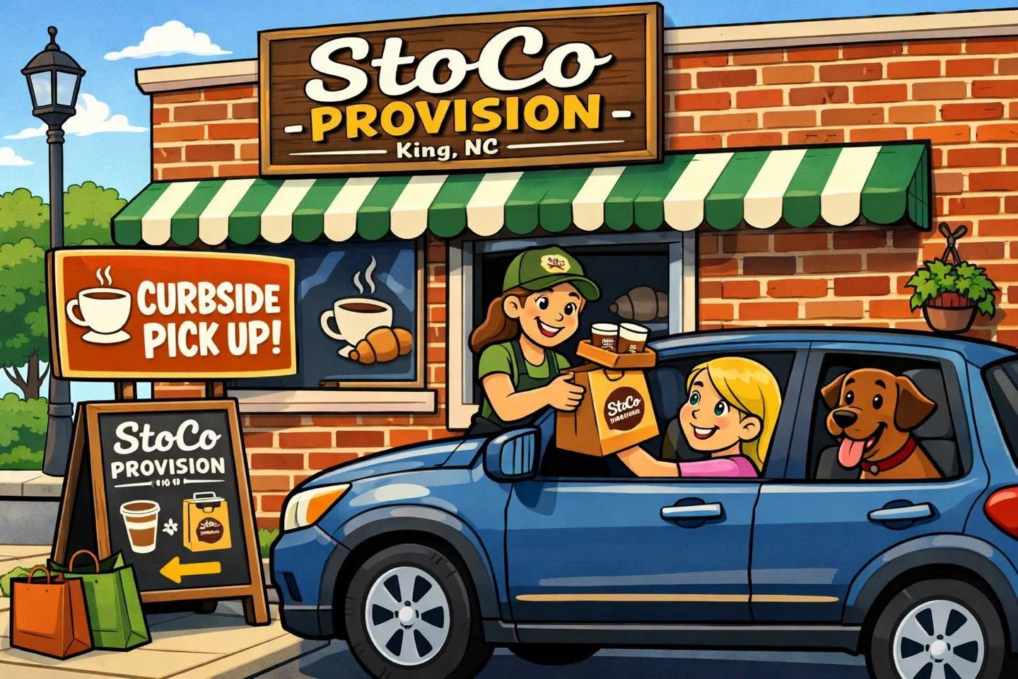 It&rsquo;s going to be chilly this week! Curbside pick-up might be the answer! Download the StoCo Provision app ➡️order online ➡️select a time and curbside pick-up and we will have it ready for you!!

Let&rsquo;s go!!