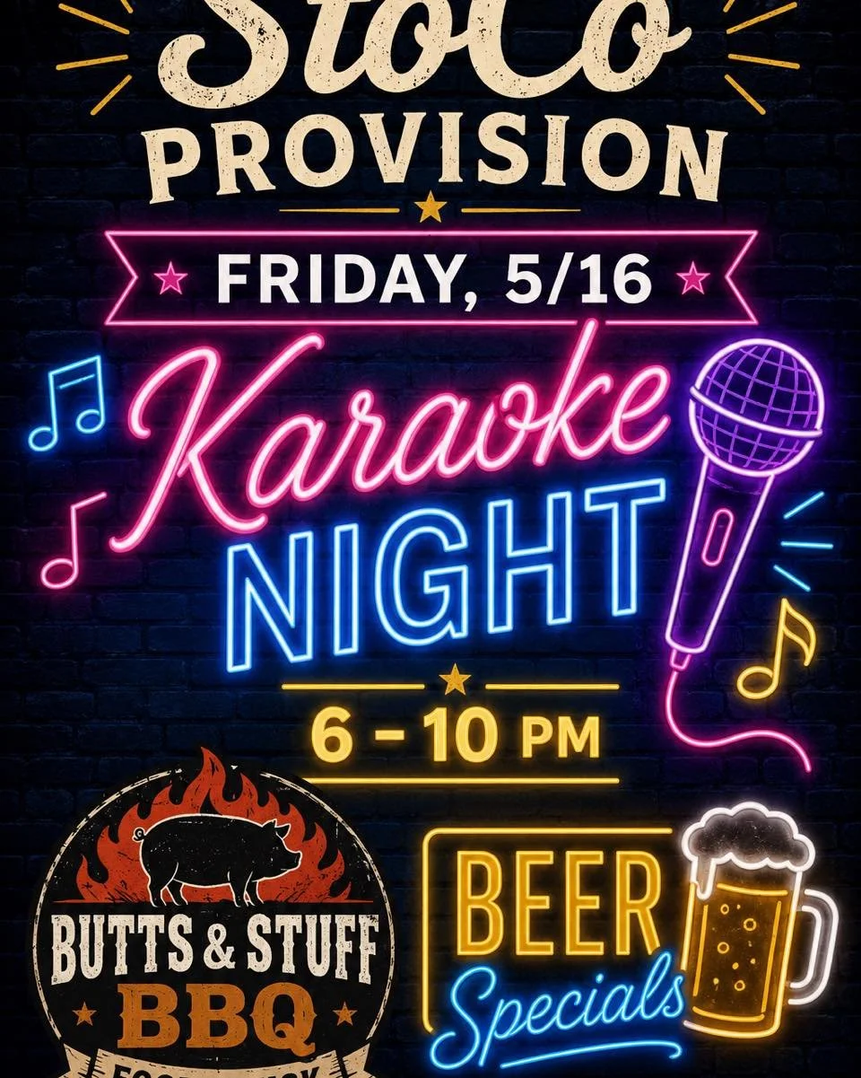 Oh hey, Friday!!!👋

🎤It&rsquo;s Karaoke Night! Come sing your ❤️ out with us! Enjoy delicious BBQ from Butts "N" Stuff BBQ for dinner and great cocktails! 

Bring your voice and your friends and enjoy a great night!🍻