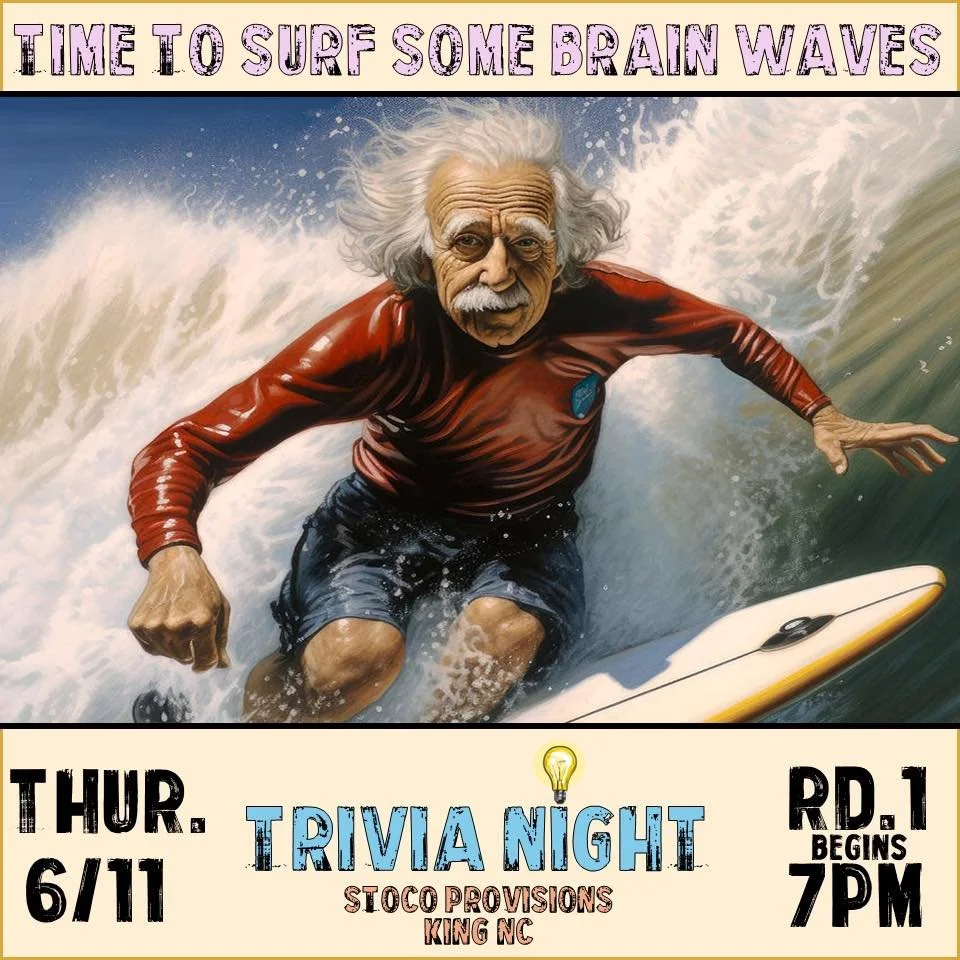 ⁉️Thursday fun!! Trivia night is back!! Join us tonight! Get there early to get your spot and and a cold drink!🍺 Round 1 begins at 7 pm!!

Stay cool!!😎🤪