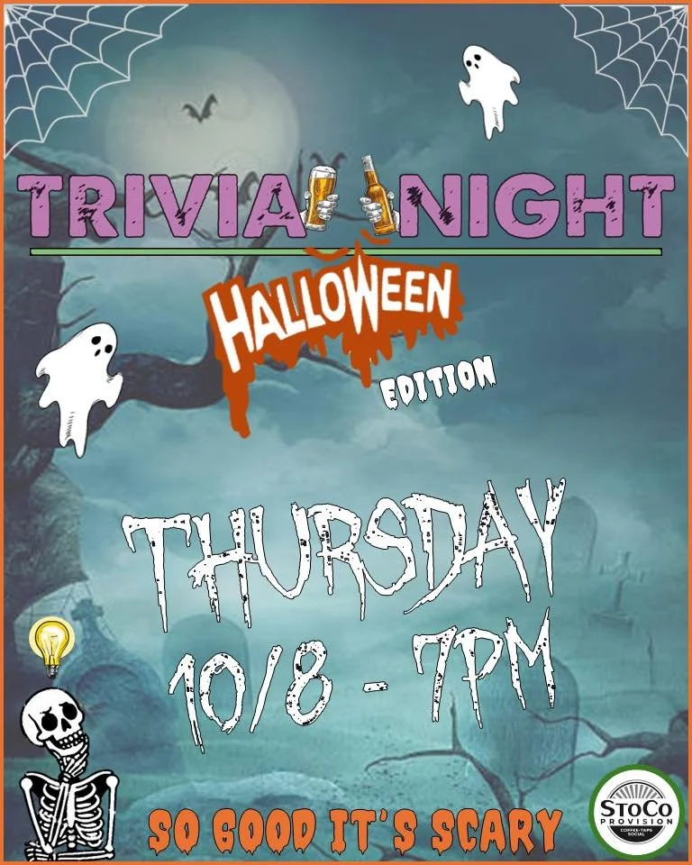 October is off to a great start! Let&rsquo;s keep it going!!🎃🍁This week:

⁉️Thursday, 10/8: Halloween Trivia🎃👻
🎸Friday, 10/9: fisher.freeman.music
🍻Saturday, 10/10:: Oktoberfest is back! Join us for Stein Holding Contest, cornhole and dinner wi