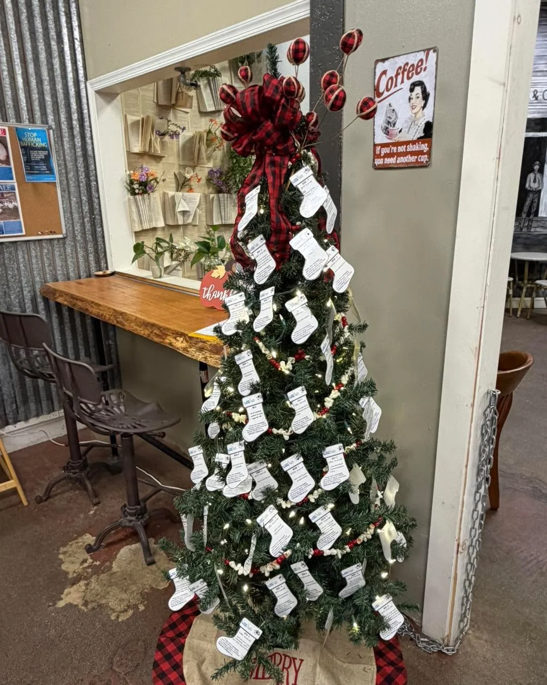 😇🎄It&rsquo;s Angel Tree Time!🎄😇 Stop by StoCo and grab a stocking off the tree and shop for a little Angel in need!

Each tag has a child&rsquo;s age, gender, size and interest items. Shop for the gift, then return it to StoCo with the tag attach