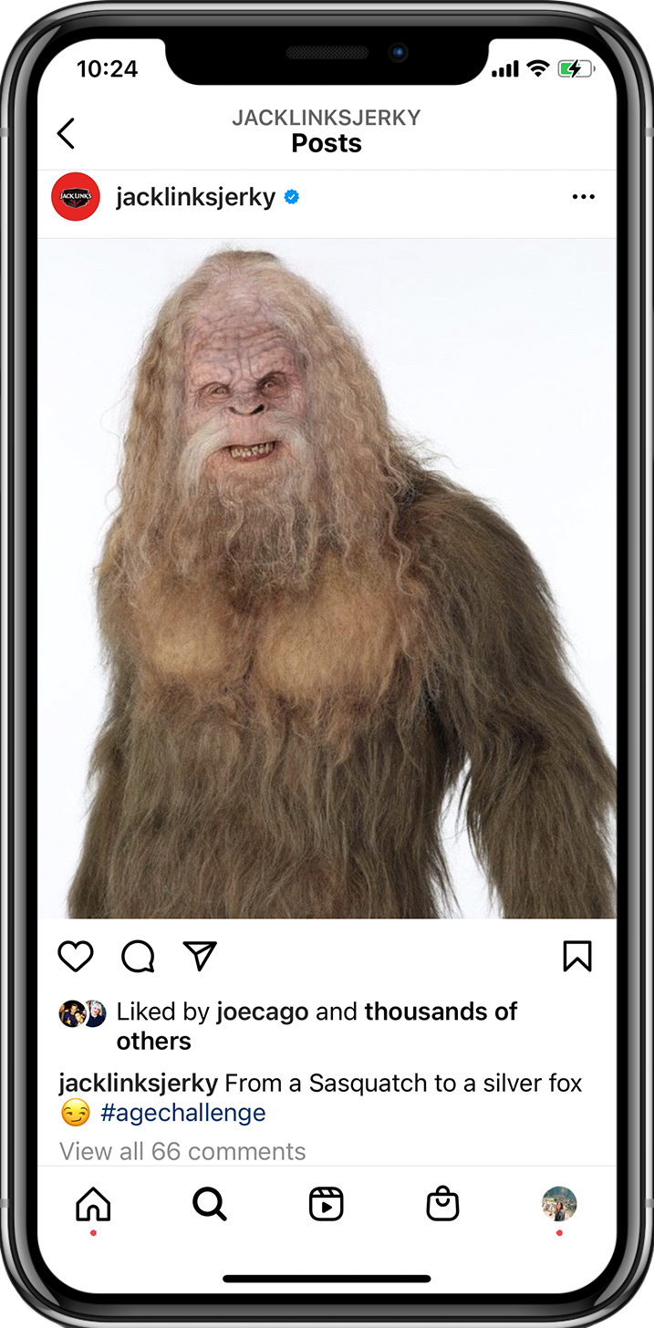 Jack Link's Age Challenge Agility Social Media Post