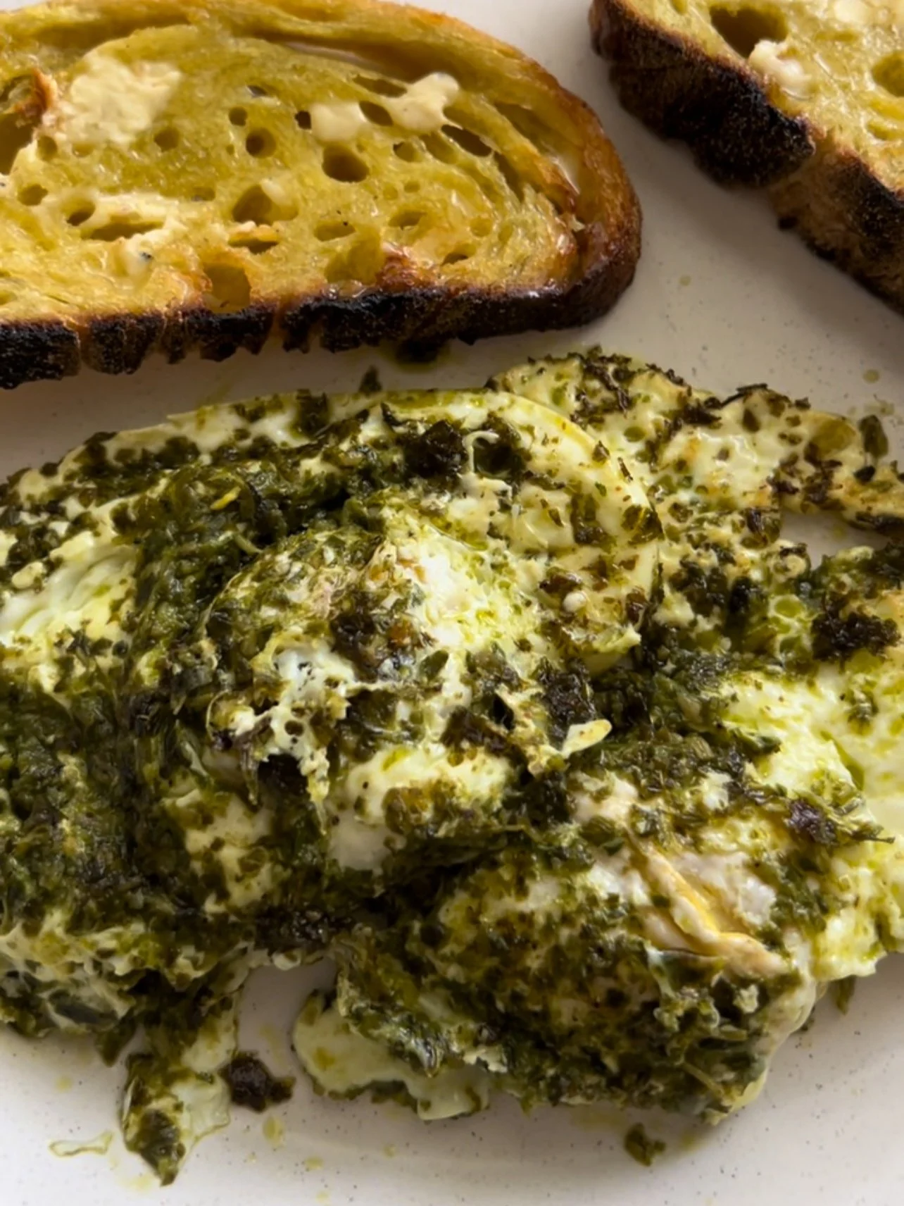 Pesto Fried Eggs — Movement by Mackenzie