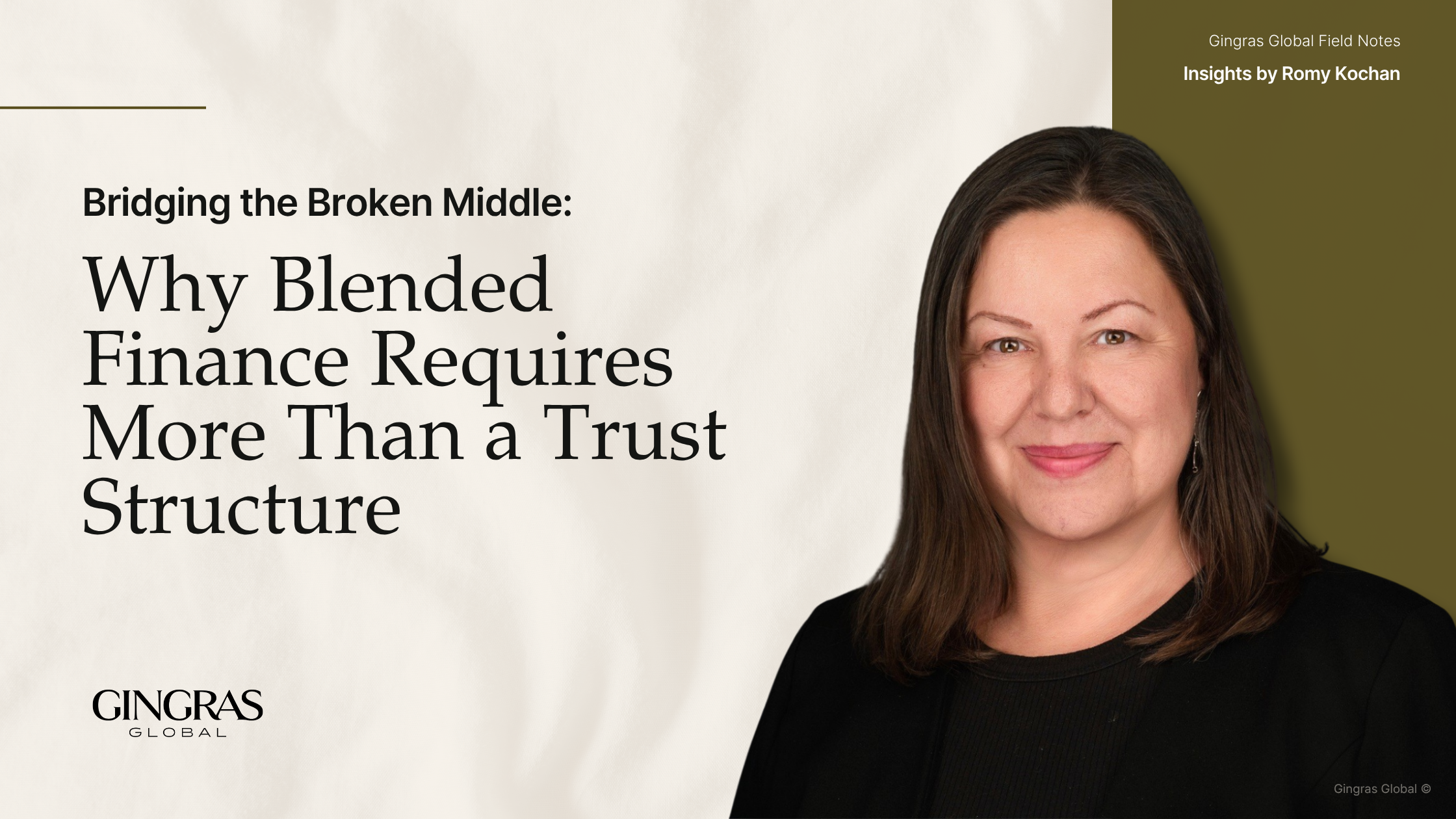 Bridging the Broken Middle: Why Blended Finance Requires More Than a Trust Structure