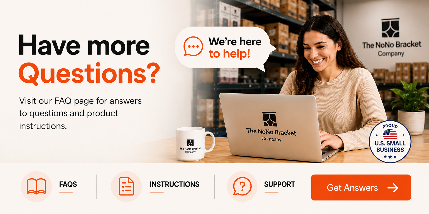 The NoNo Bracket Company help center featuring FAQs, installation instructions, and customer support for no-drill curtain brackets that hang curtains without wall damage.