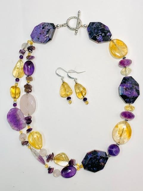 After- necklace and earrings as a set.