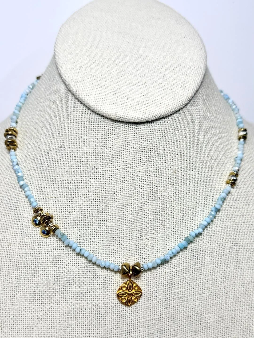 larimar everyday necklace number 2 w gold charms 5.jpg