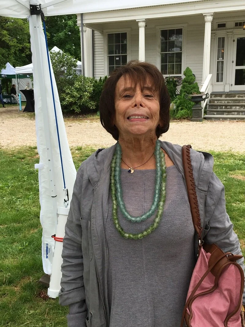 debbie in african bead necklaces.JPG