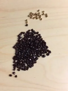 My client had a simple necklace that was garnet with little gold beads.  It was outdated and never worn.