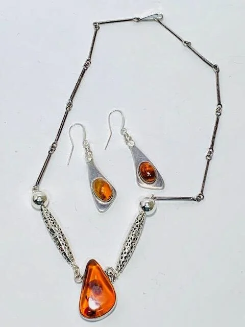 What was once only a necklace is now a necklace and earrings matching set.