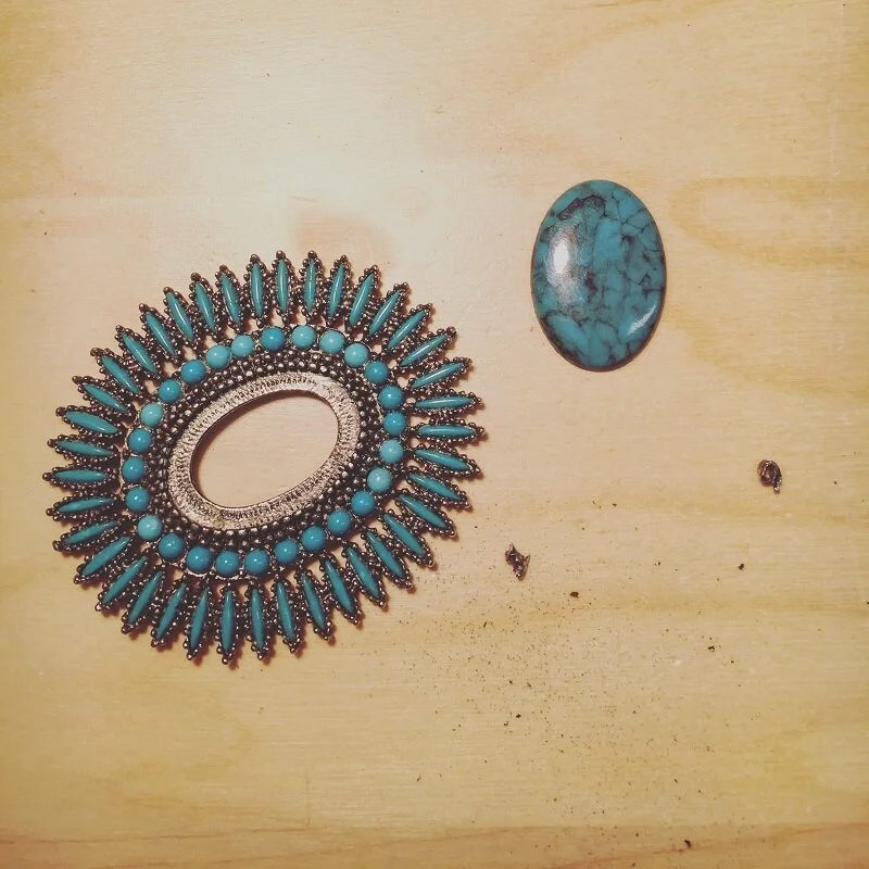 A woman was referred to me for repairs, and had this costume piece of jewelry that was broken and she did not know what to do with it.  