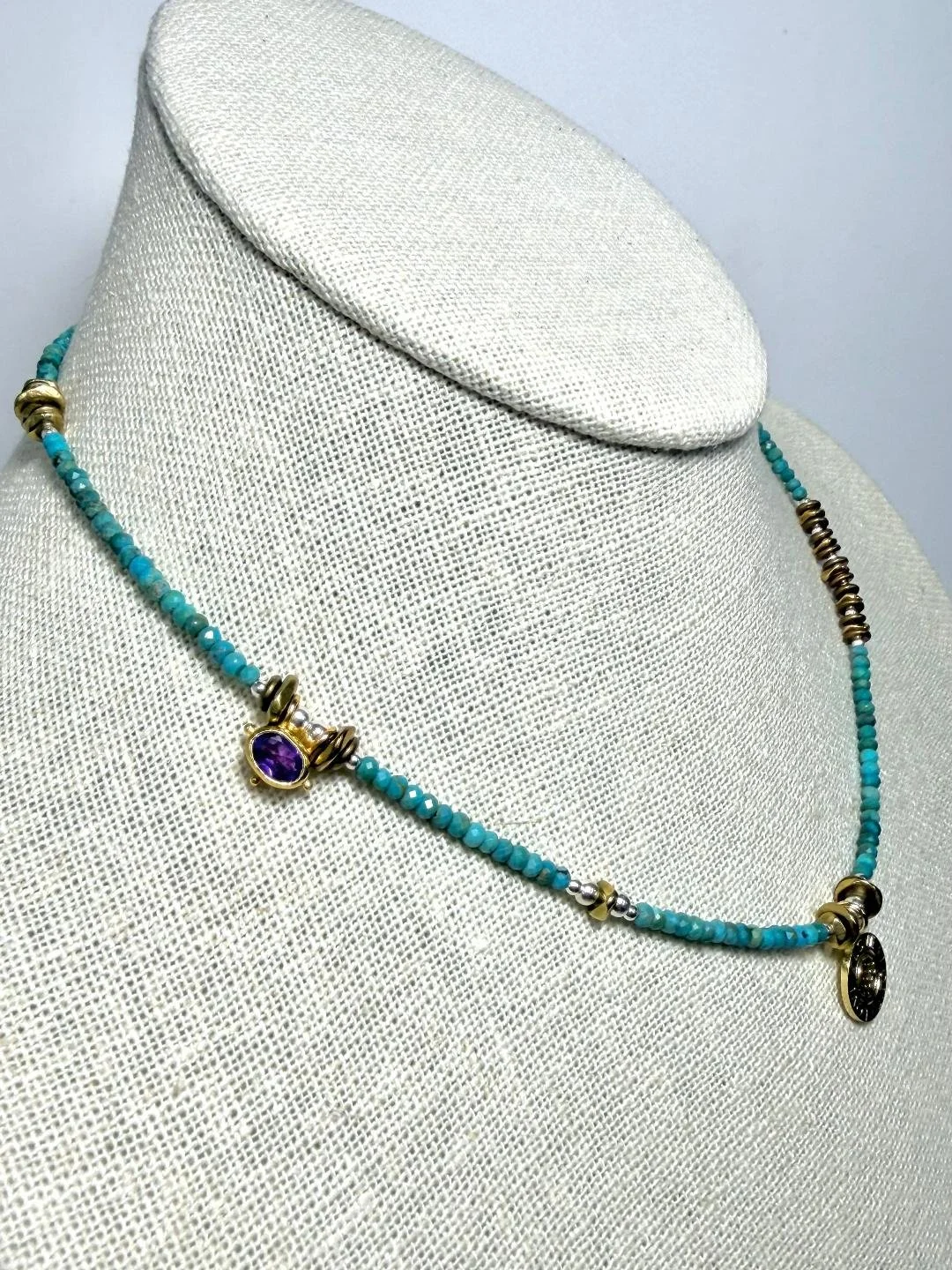 turquoise everyday necklace w love charm 3.jpg