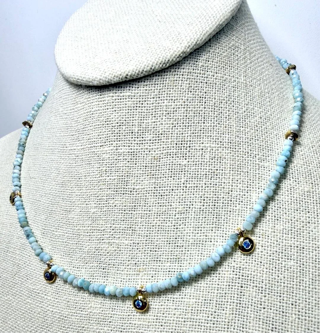 larimar everyday necklace w 4 topaz charms 4.jpg
