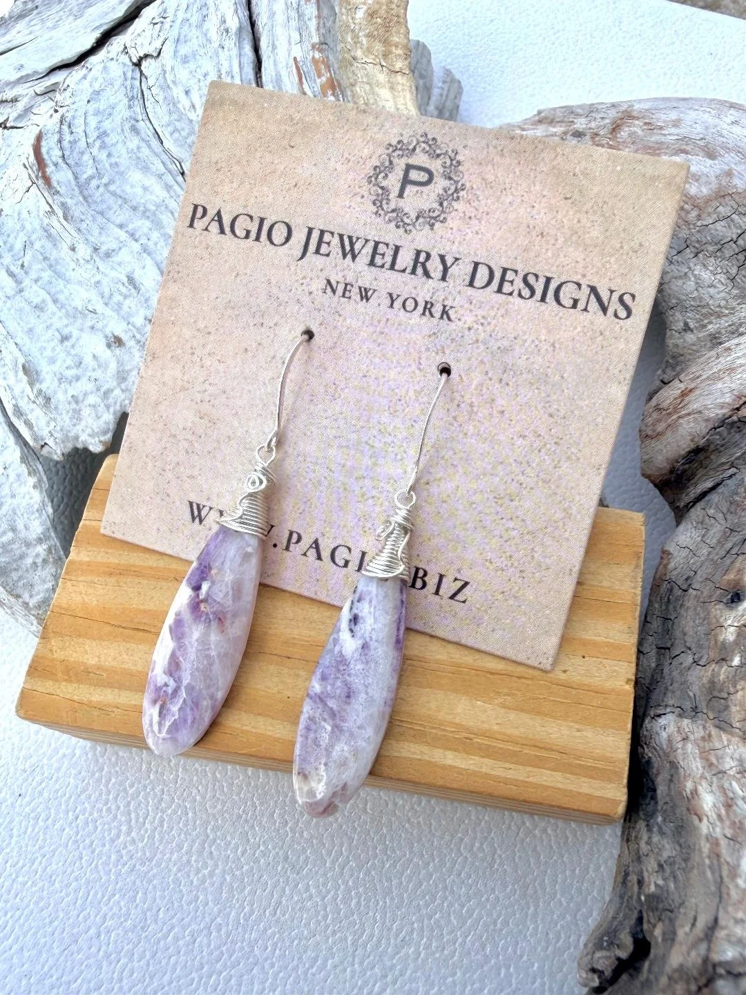 petrified purple fluorite earrings 3.jpg