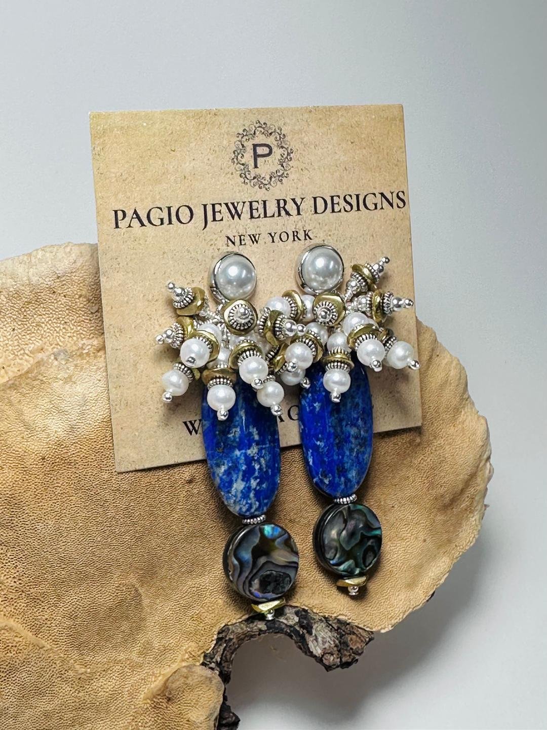 custom sodalite cluster earrings for Marilyn Lange from Judith Bowman Abbott on mushroom 2.jpg