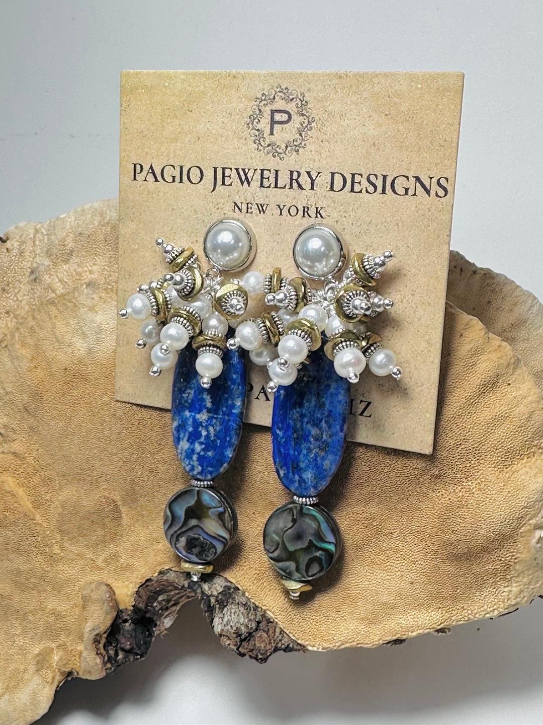 custom sodalite cluster earrings for Marilyn Lange from Judith Bowman Abbott on mushroom 3.jpg