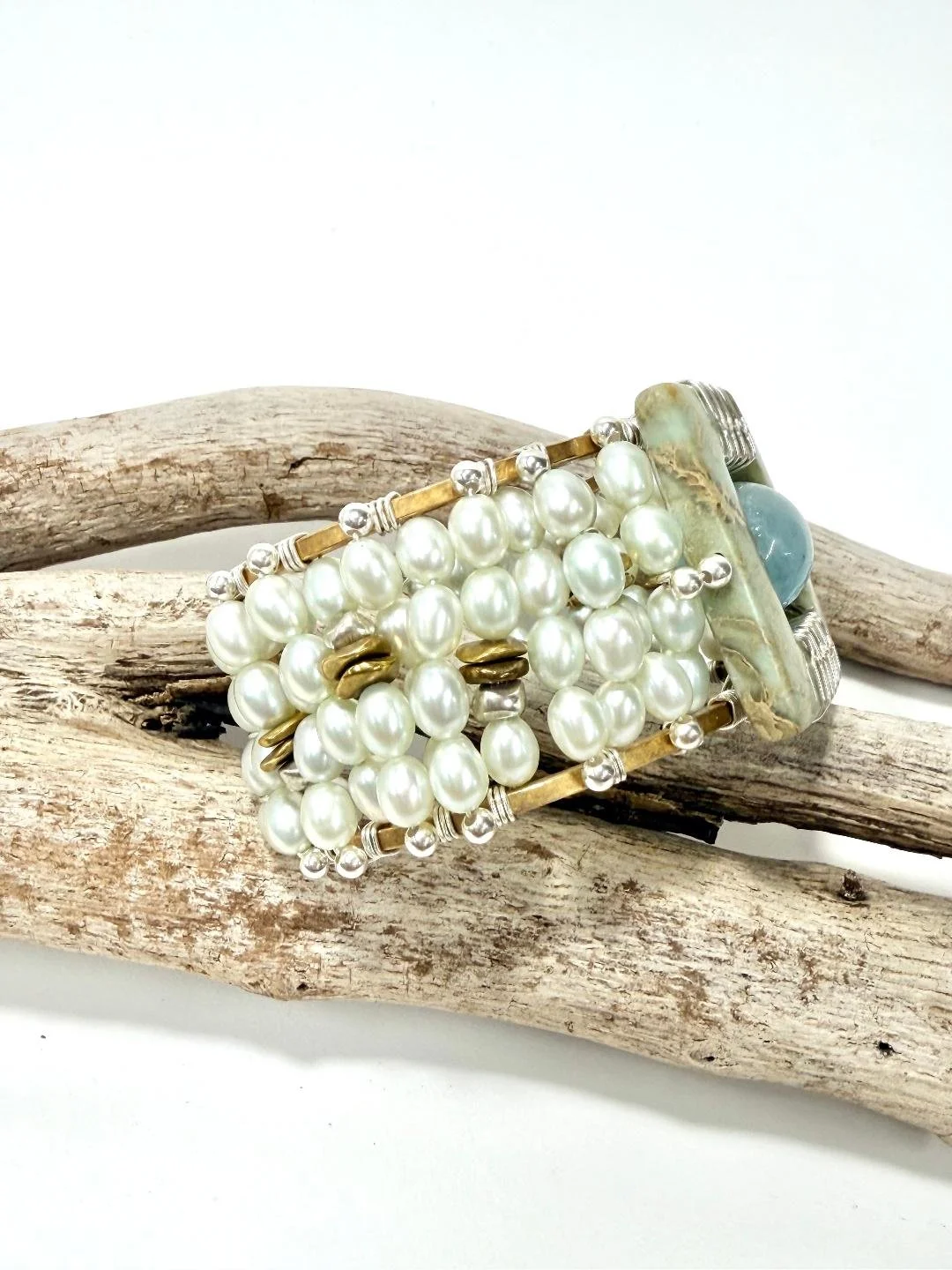 variscite and aquamarine cuff w rice pearls 5.jpg