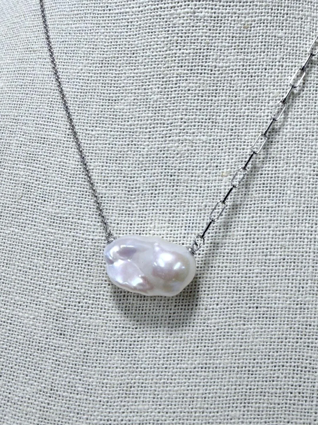 baroque pearl everyday necklace w paperclip chain.jpg
