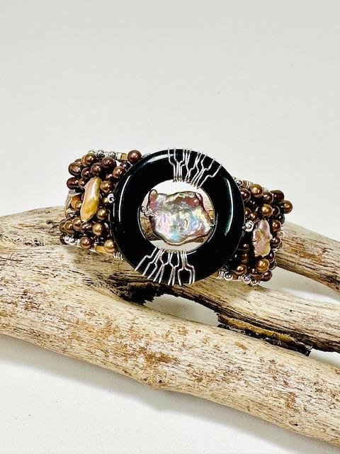 custom onyx cuff bracelet