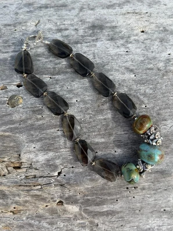 smoky quartz and agate cluster outside 3.jpg