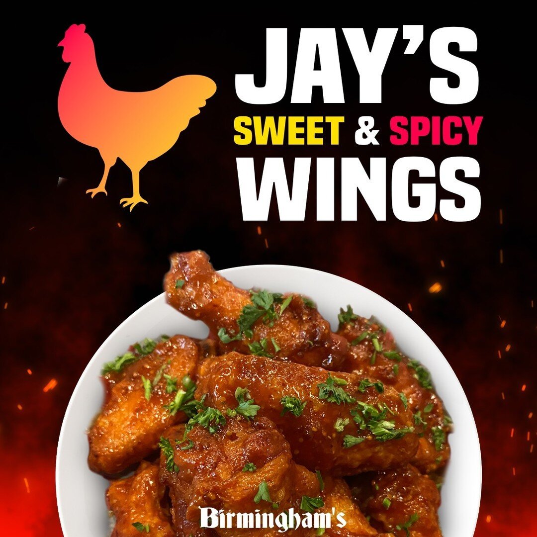 Try our head chef's very own recipe! 👀 Sweet, spicy, and oh so lovely on the tastebuds! 😋 Available until Sunday, September 4th.⁠
⁠
Always Something Happening at #Birminghams