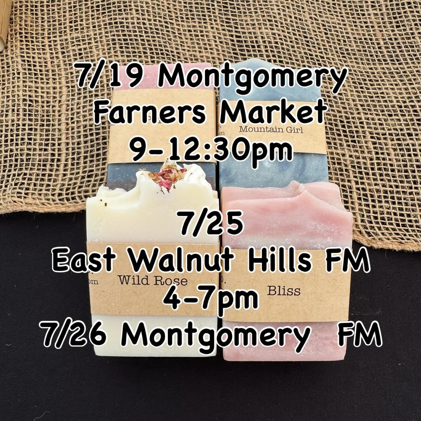 Remaining July markets &amp; a few notes. 

&ldquo;Bug Off&rdquo; lotion sticks have been flying off the shelves, IYKYK.

I won&rsquo;t have candles (except the bug off tins) again until September at markets, due to the heat, but send me a message if