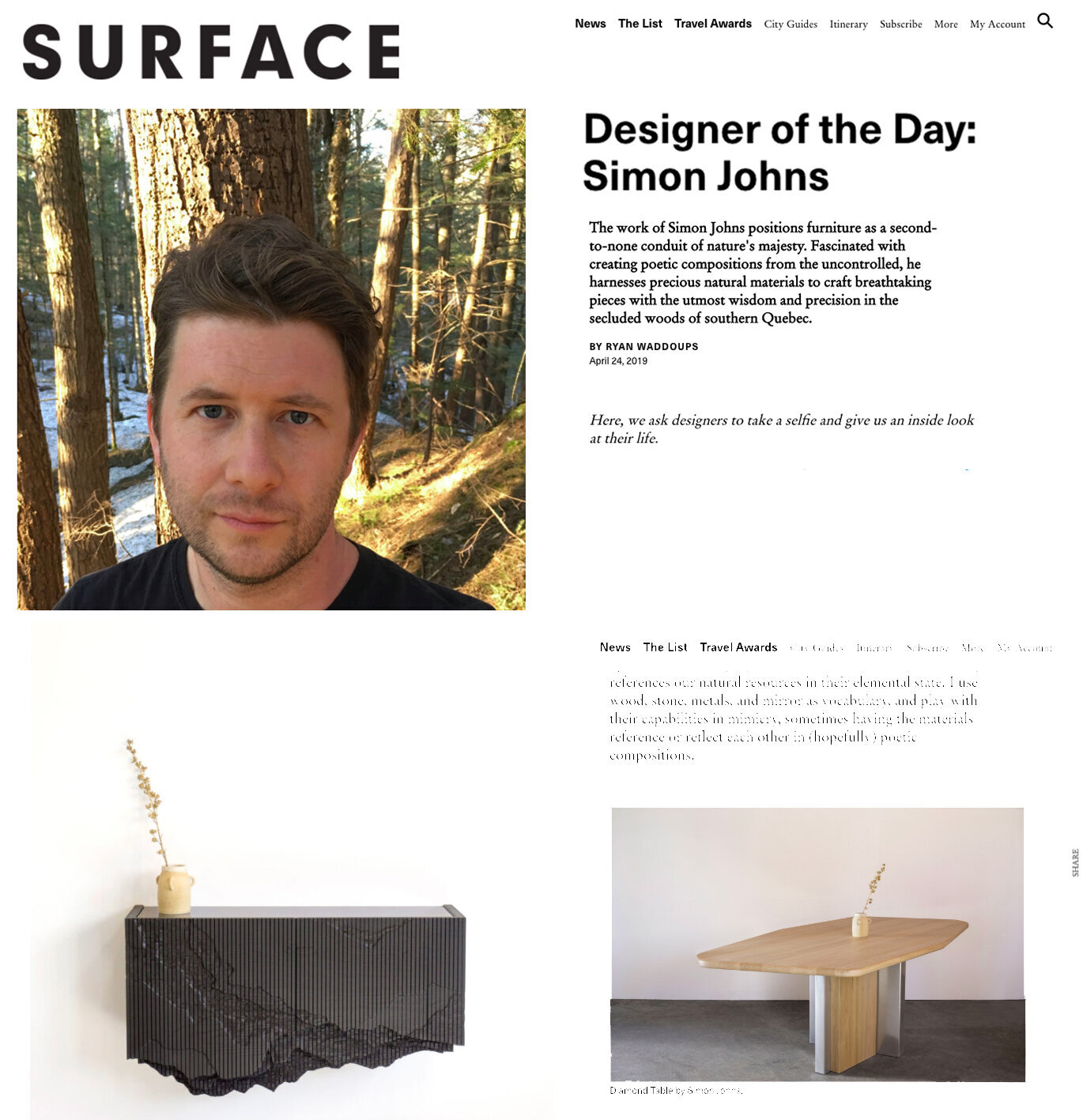 SURFACE MAGAZINE interview 2019